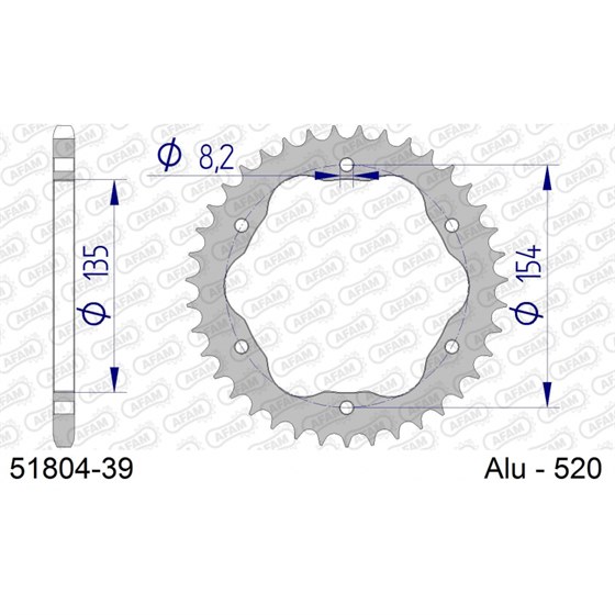 05197402 Afam Kit Chaine Alu Rac Duc Panigale 1299 S 15 17 Pignons 15