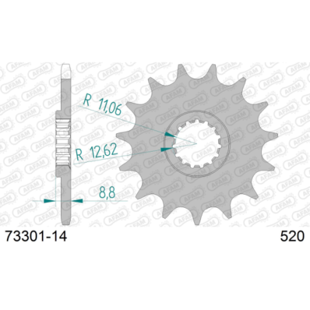 Pignon KTM SX 300 1993  07130800