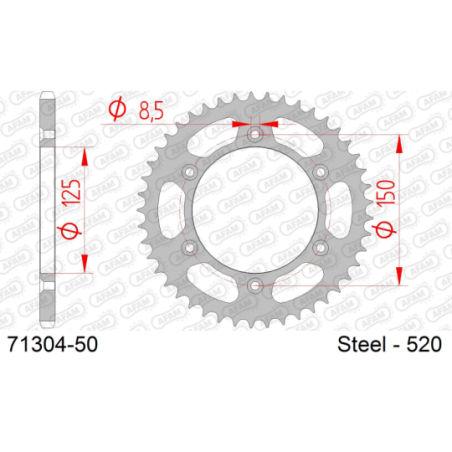 Couronne KTM SX 300 1993  07130800