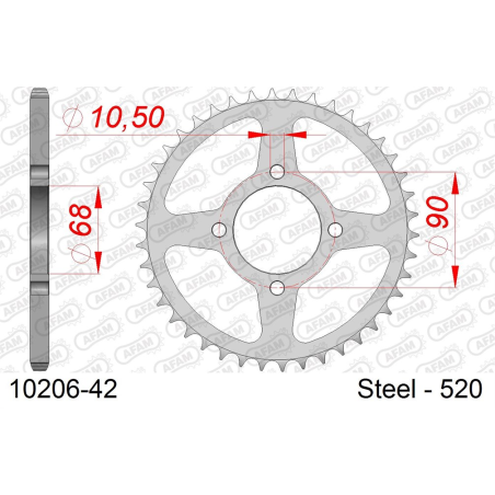 COURONNE ACIER #520 - Afam - 10206-42