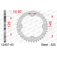 COURONNE ACIER #520 - Afam - 12407-43