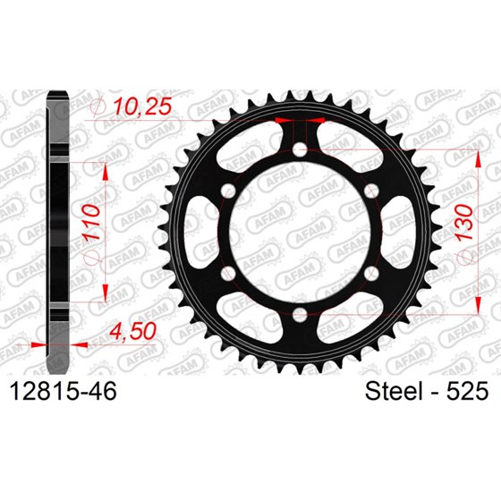 Couronne Acier S3 PARTS Noire 50 Dents Enduro Box