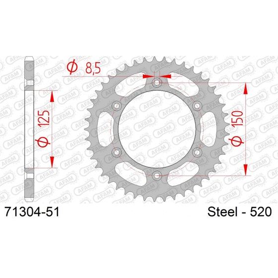 COURONNE ACIER #520 - Afam - 71304-51