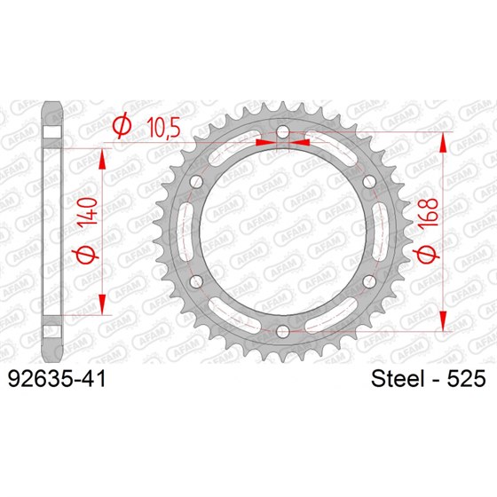 COURONNE ACIER #525 - Afam - 92635-41