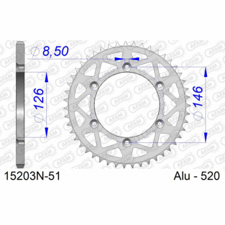 COURONNE EN ALU #520 - Afam - 15203N-51