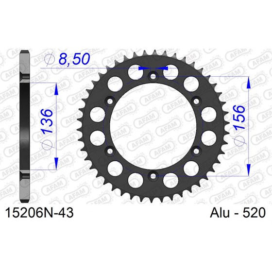 COURONNE EN ALU #520 - Afam - 15206N-43