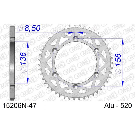 COURONNE EN ALU #520 - Afam - 15206N-47