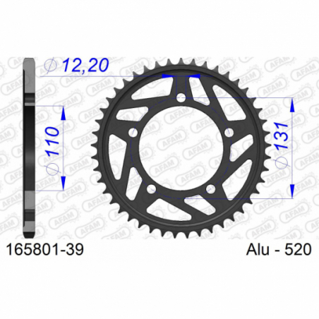 COURONNE EN ALU #520 #HARD S 1000 RR - Afam - 165801-39