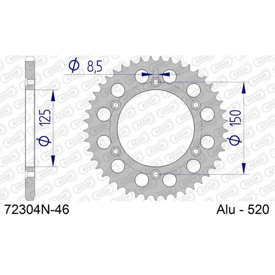 COURONNE EN ALU #520 - Afam - 72304N-46