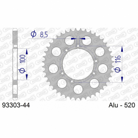 COURONNE EN ALU #520 - Afam - 93303-44