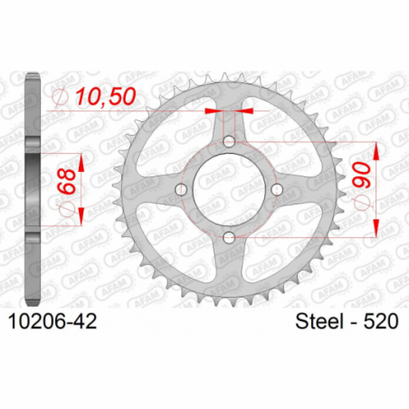 Couronne HONDA MTX 200 R W 1983-1986 Af