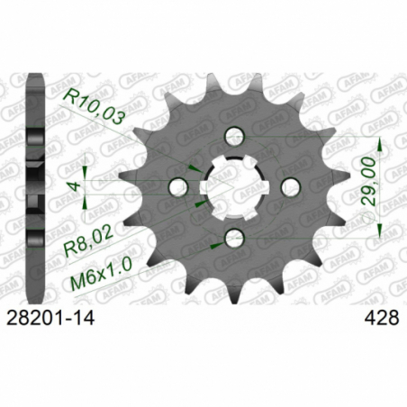 Pignon SUZUKI GSX-S 125 2017-2021 Afa