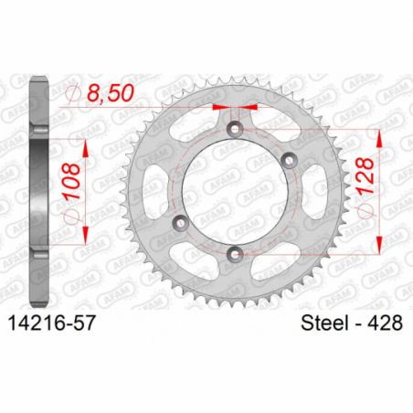 Couronne SUZUKI DR-Z 125 L 2009-2020 Af