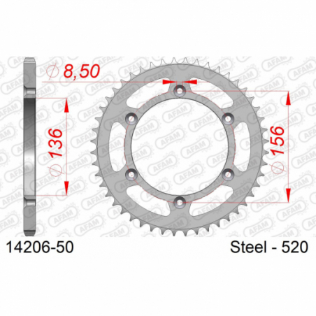 Couronne SUZUKI DR 250 S 1990-1992 Afam