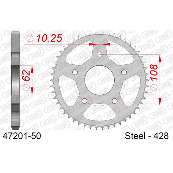 Couronne DERBI 125 GPR 2004-2008 Afam 0