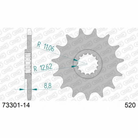 Pignon KTM GS 300 1990-1993 Afam 0713