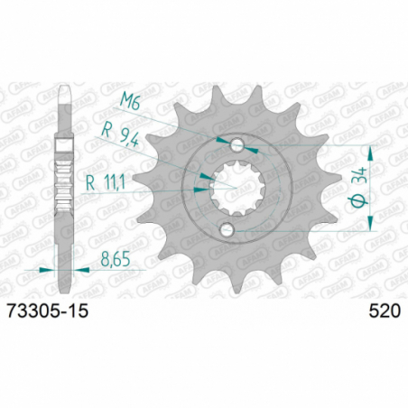 Pignon KTM 390 RC 2015-2020 Afam 0714