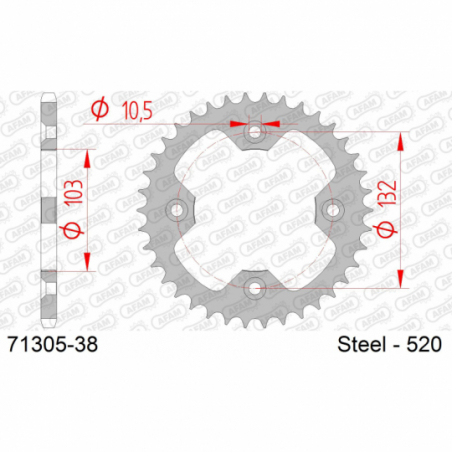 Couronne ATV KTM 450 SX 2008-2013 Afam