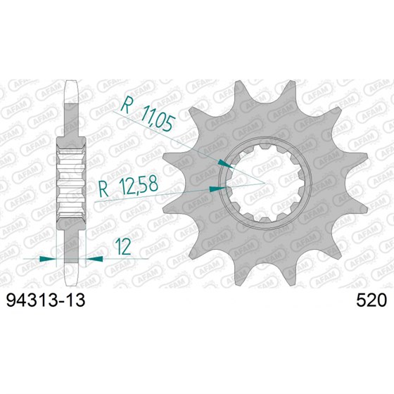 Pignon GAS GAS EC 300 2001-2015 Afam 