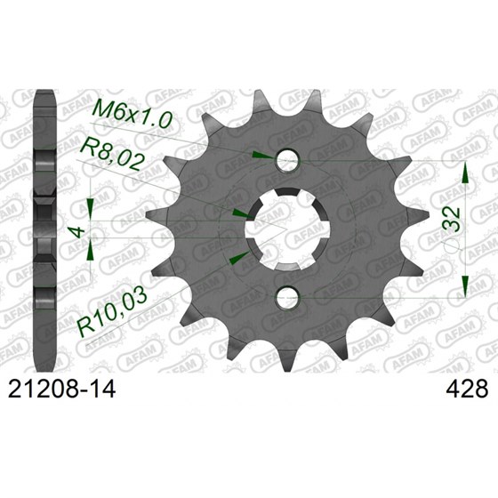 Pignon  HM CRE F 125 RR 4T 2011 Afam 