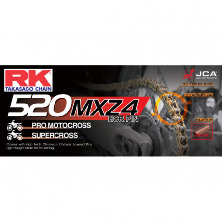 Kit Chaine 152904.356 Acier Motocross Ultra Renforcee 520mx