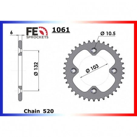 Kit Chaine 276980.063 Acier Rx'Ring Super Renforcee 1061