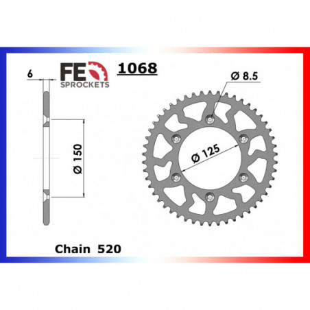 Kit Chaine 277003.663 Acier Rx'Ring Super Renforcee 1068