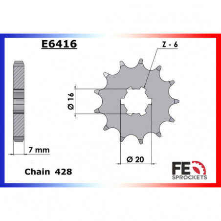 Kit Chaine 31700.742 Acier Renforcee e6416