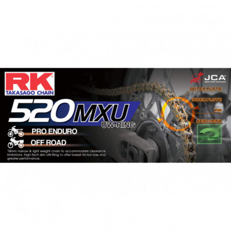 Kit Chaine 355405.858 Acier Racing Ultra Renforcee Joints  520mxu
