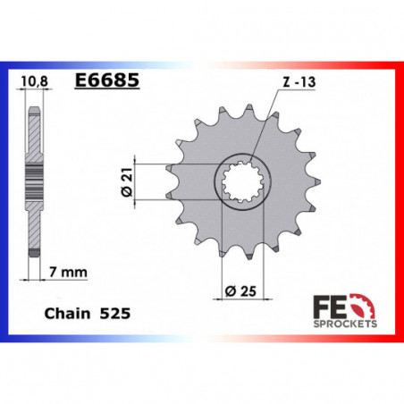 Kit Chaine 39250.570 Acier Rx'Ring Super Renforcee e6685