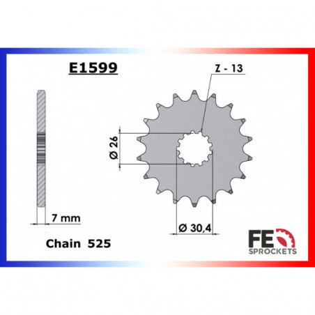 Kit Chaine 678320.070 Acier Rx'Ring Super Renforcee e1599