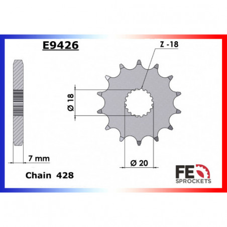 Kit Chaine 72912.042 Acier Renforcee e9426