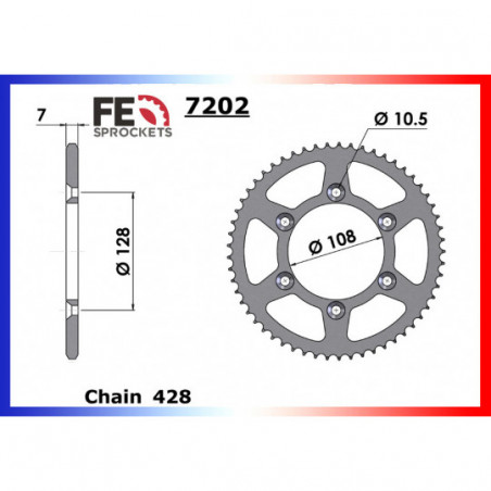 Kit Chaine 73211.542 Acier Renforcee 7202