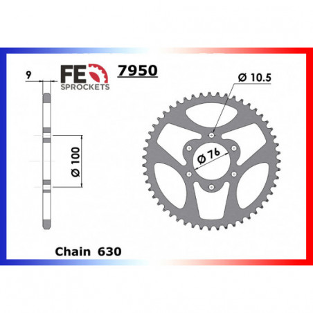 Kit Chaine 79502.096 Acier Xw'Ring Ultra Renforcee 7950