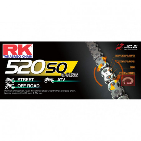 Kit Chaine 96009.262 Acier O'Ring Renforcee 520so