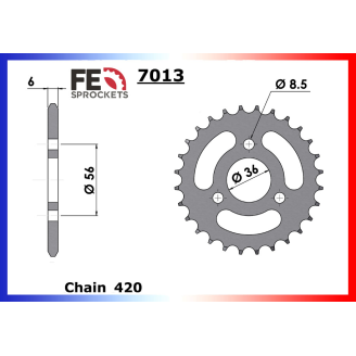 France Equipement - Kit Chaîne 500 Cross