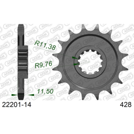 Pignon SUZUKI DR-Z 125 L 2009-2020