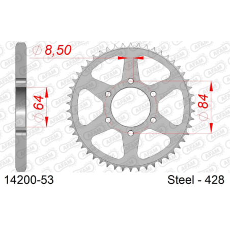 Couronne SUZUKI DR 125 SE 1994-2000