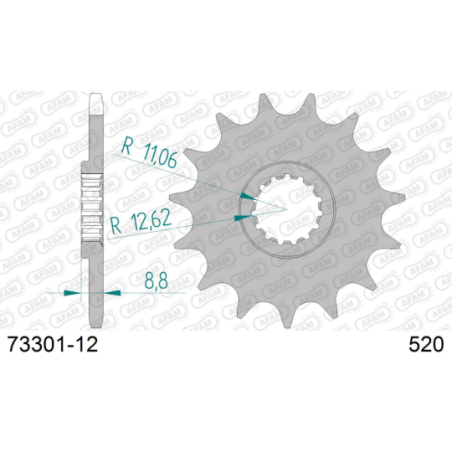 Pignon KTM EXC 250 1995  07124753