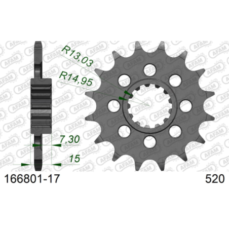 Pignon BMW S 1000 RR 2009-2011 #520 R